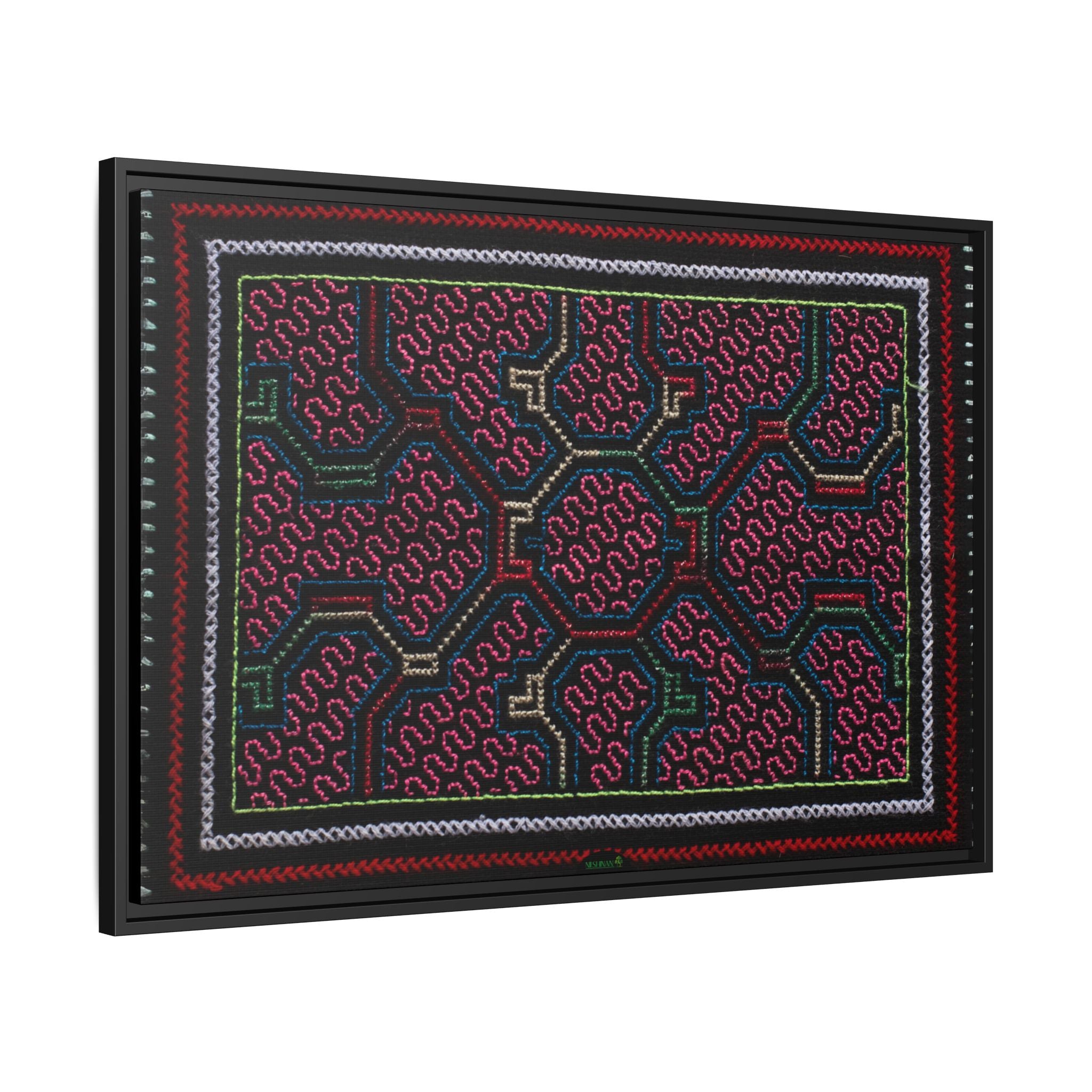Canvas Shipibo Art – Metax Kené – Icaro of the medicine trees