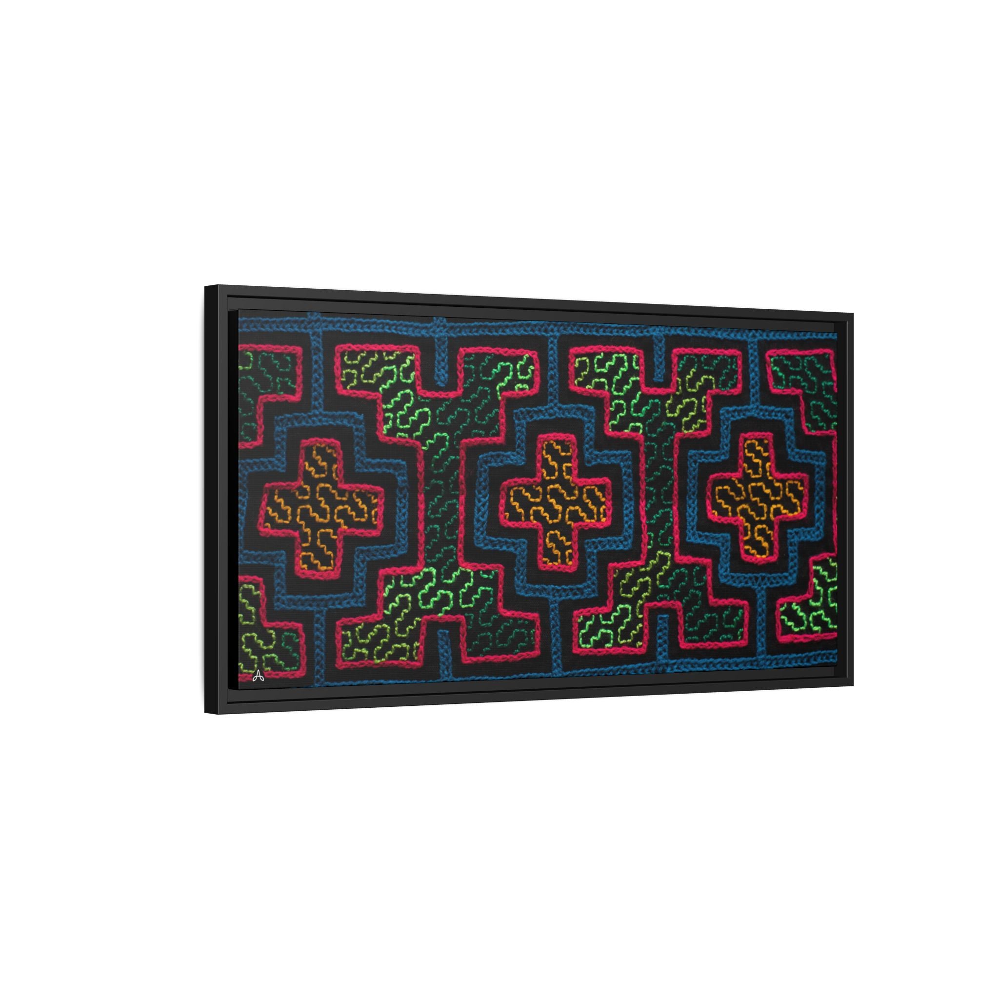 Canvas Shipibo Art – Moatian Kené – Icaro of the Amazonian rivers