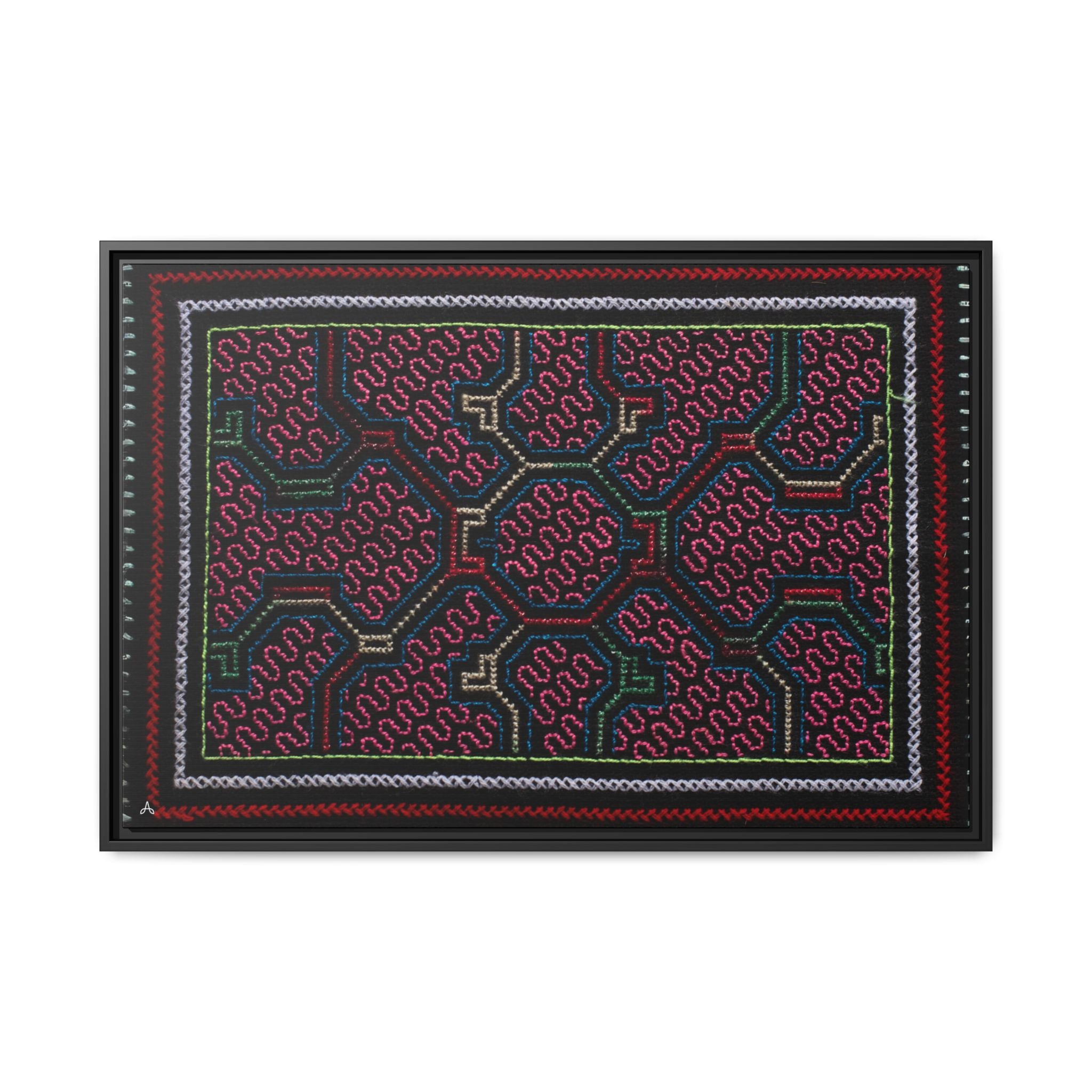 Canvas Shipibo Art – Metax Kené – Icaro of the medicine trees