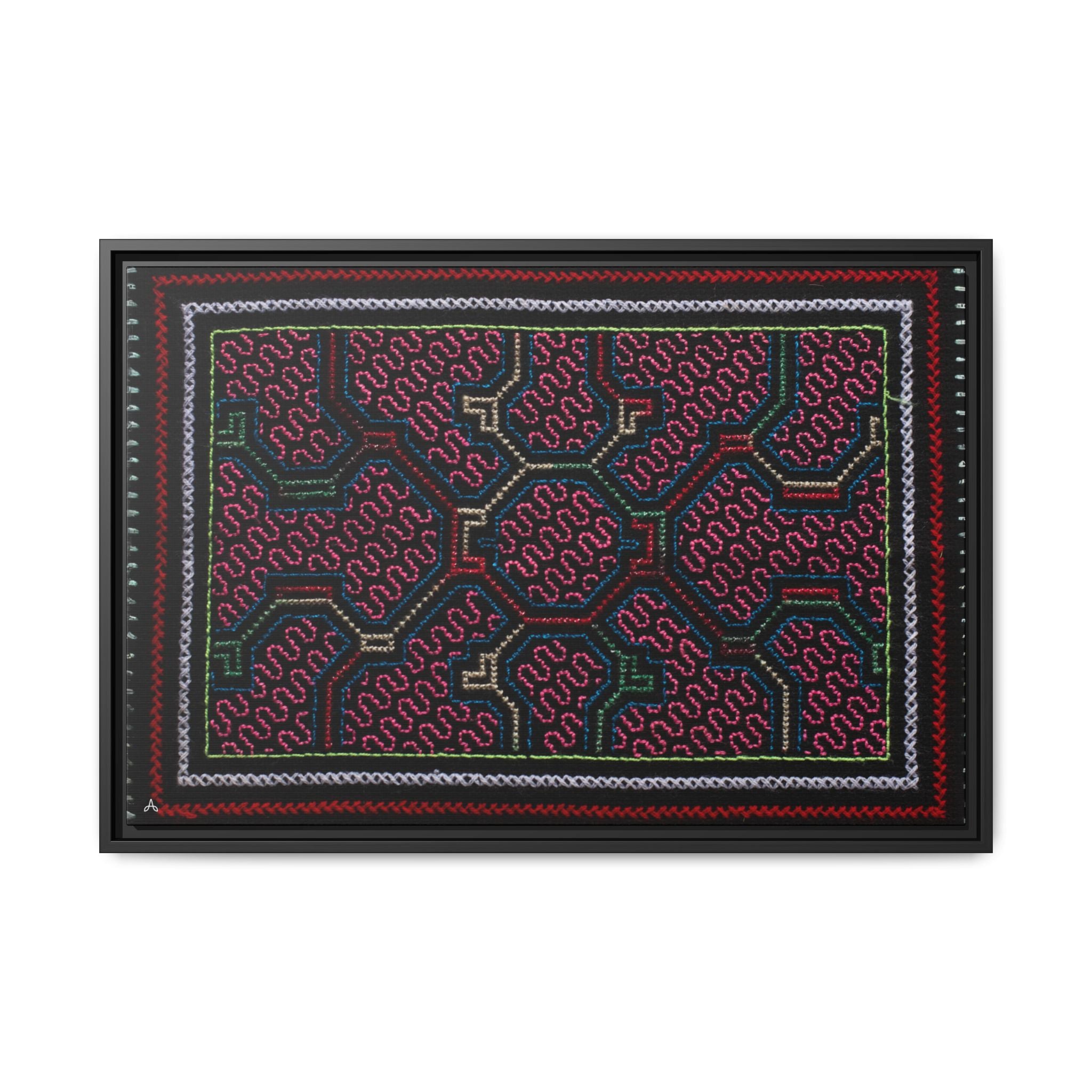 Canvas Shipibo Art – Metax Kené – Icaro of the medicine trees