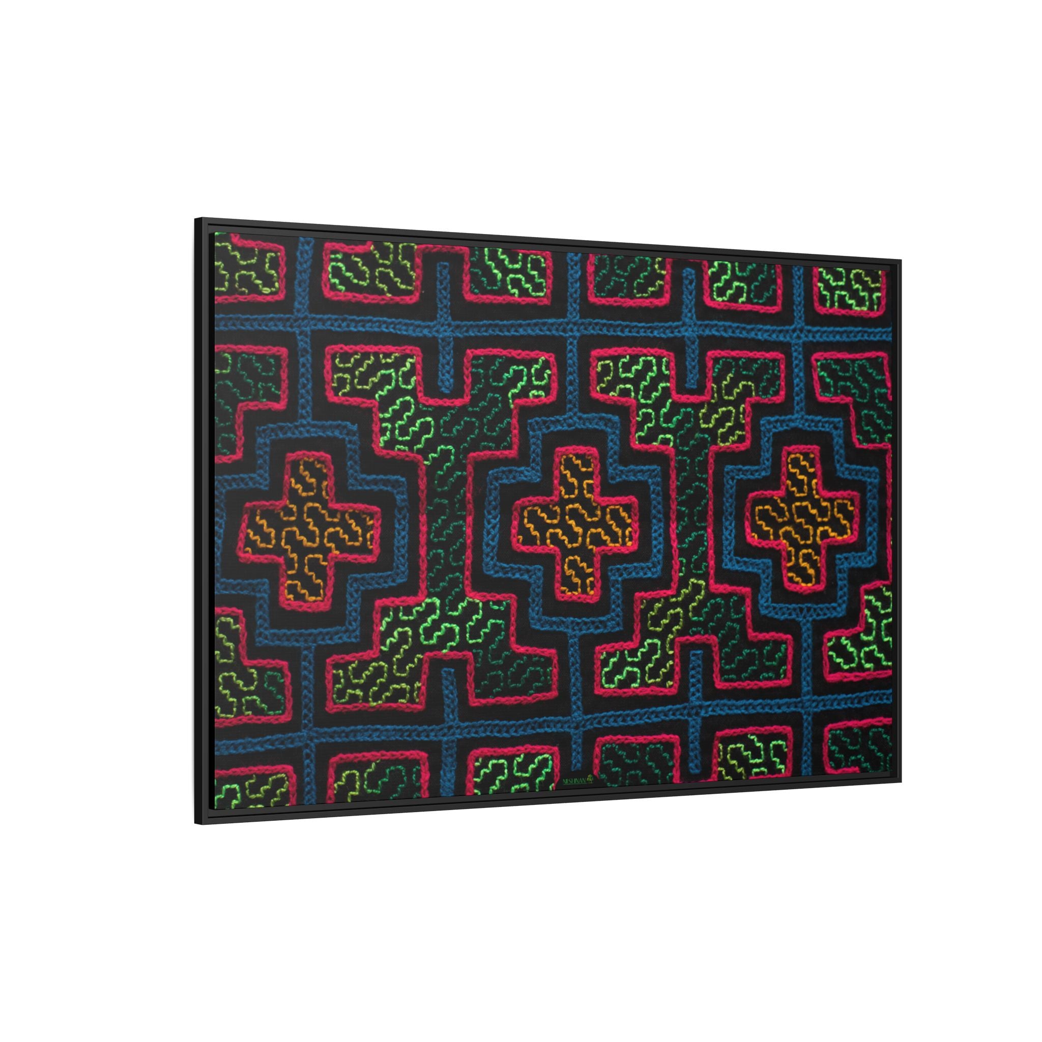 Canvas Shipibo Art – Moatian Kené – Icaro of the Amazonian rivers