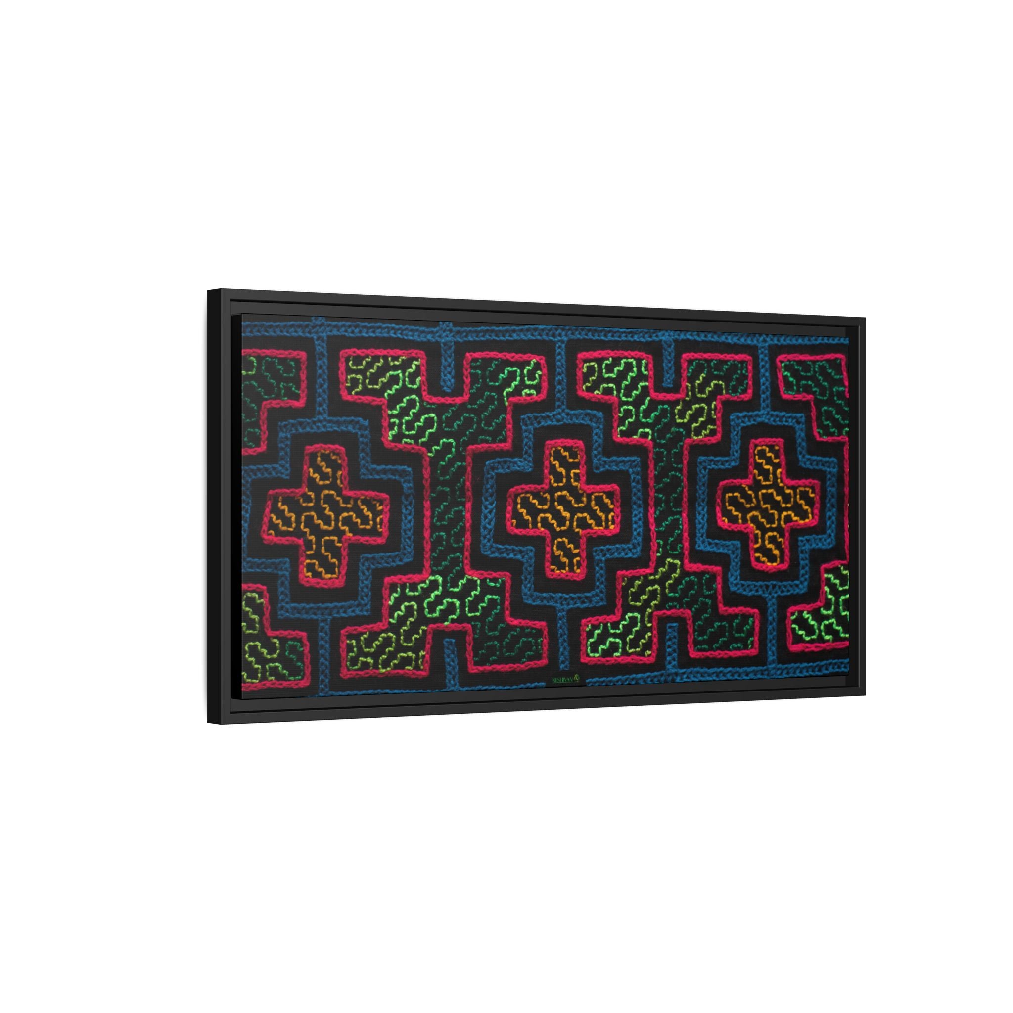 Canvas Shipibo Art – Moatian Kené – Icaro of the Amazonian rivers