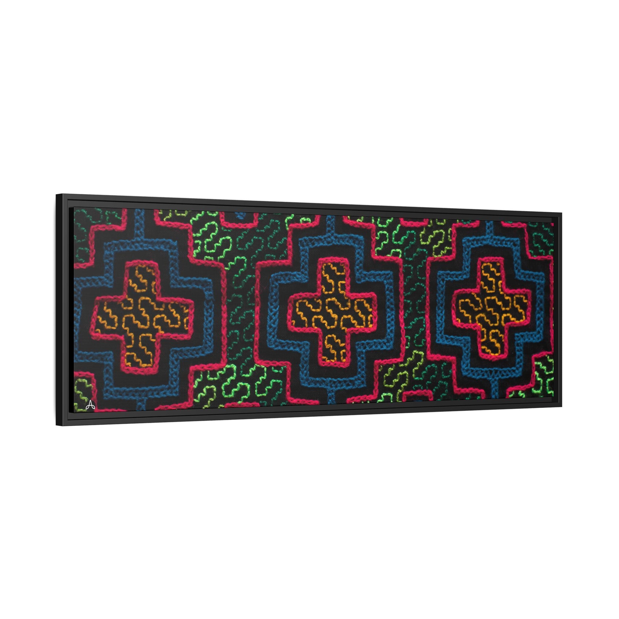 Canvas Shipibo Art – Moatian Kené – Icaro of the Amazonian rivers