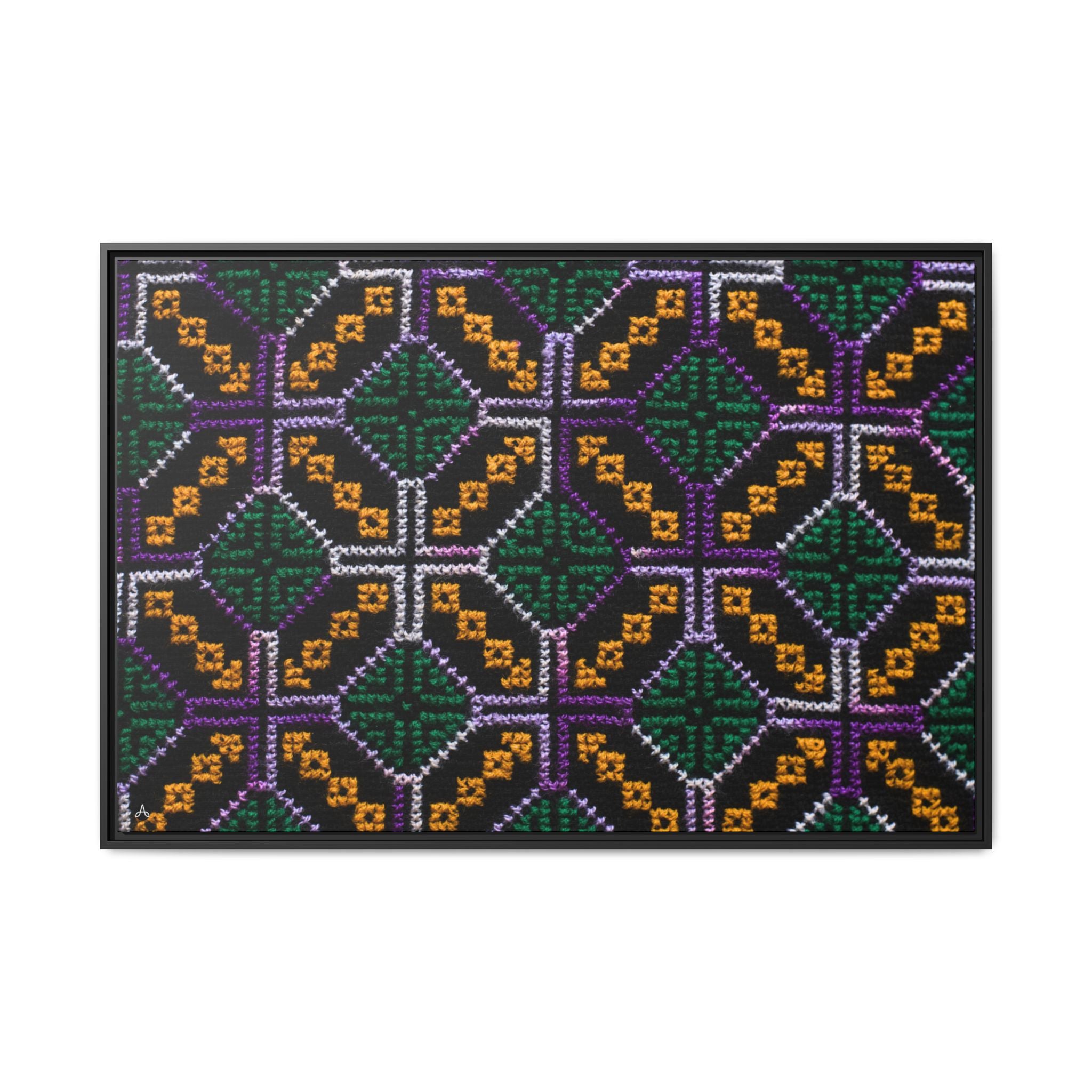 Canvas Shipibo Art – Petó Kené – Icaro of the forest and sky