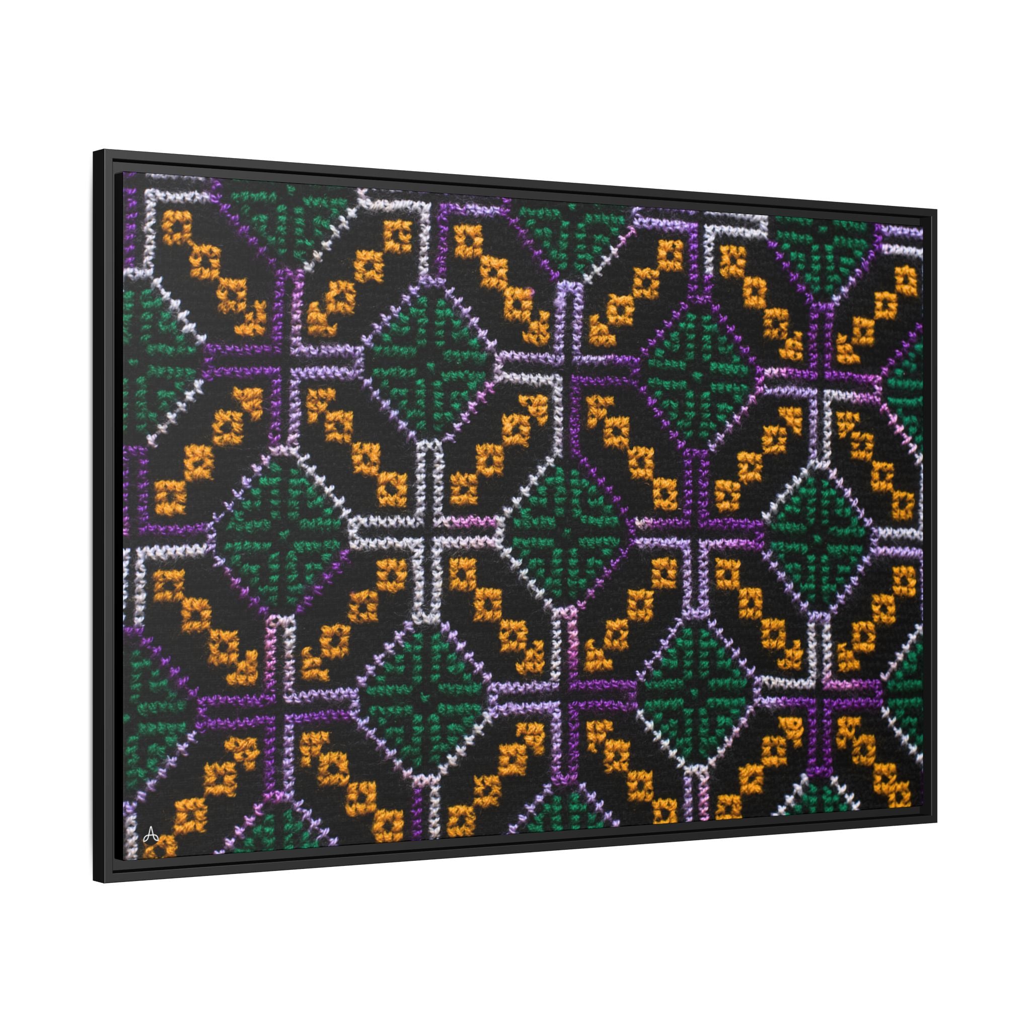 Canvas Shipibo Art – Petó Kené – Icaro of the forest and sky