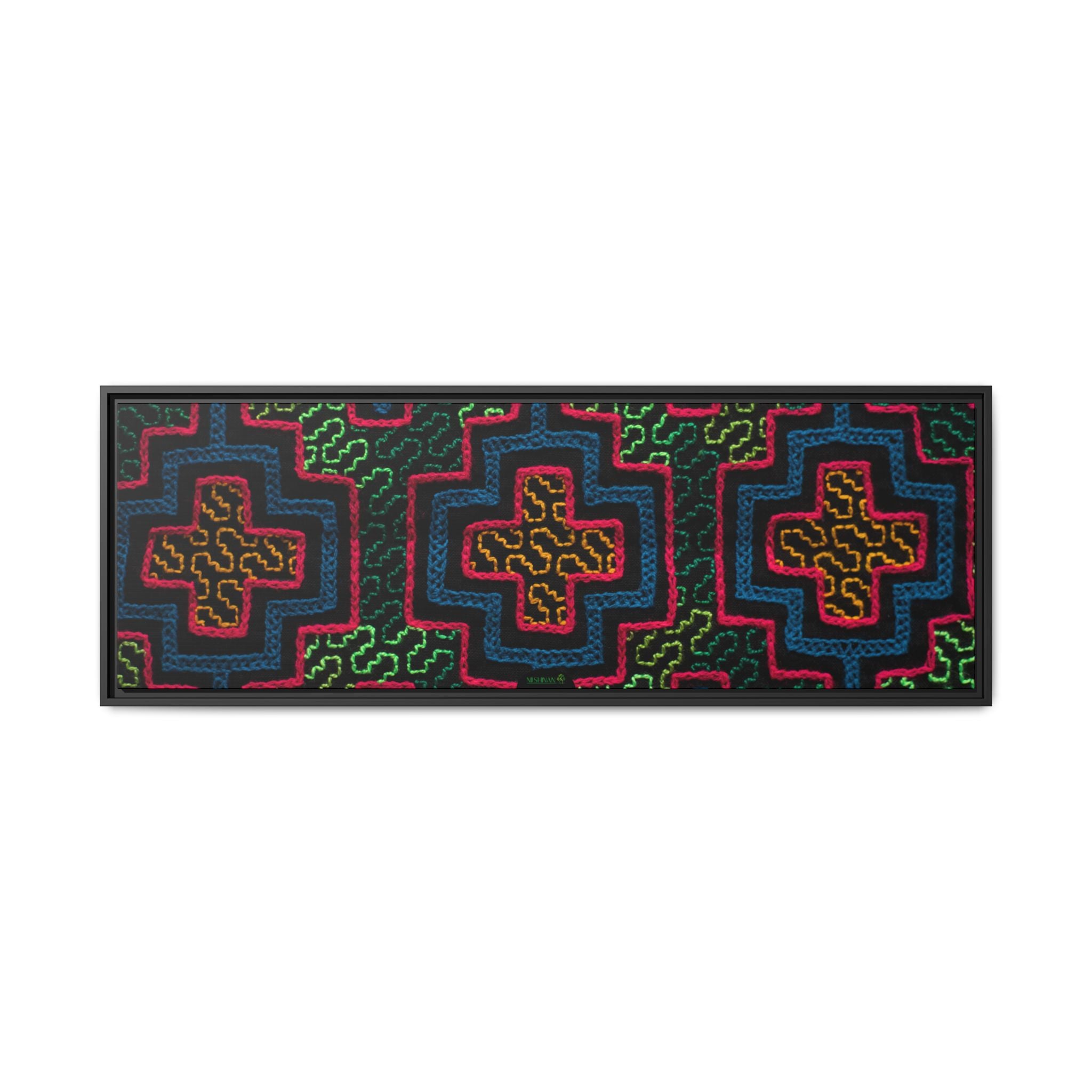 Canvas Shipibo Art – Moatian Kené – Icaro of the Amazonian rivers