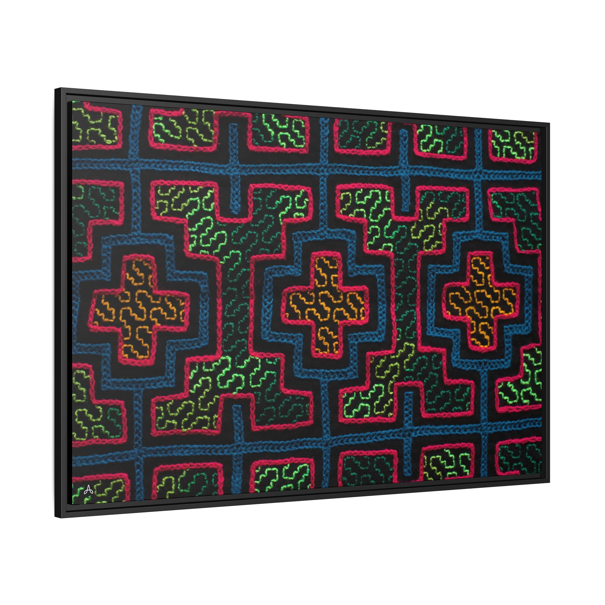 Canvas Shipibo Art – Moatian Kené – Icaro of the Amazonian rivers