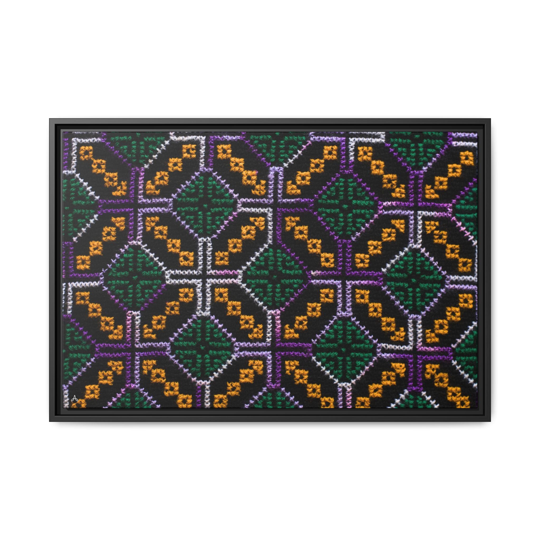 Canvas Shipibo Art – Petó Kené – Icaro of the forest and sky