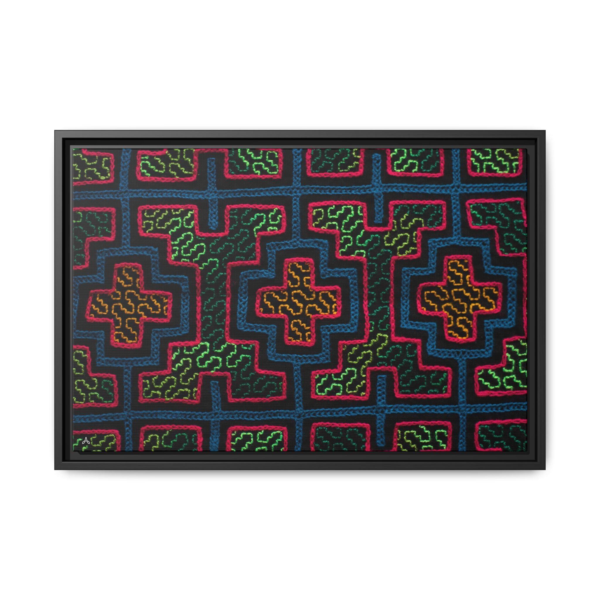 Canvas Shipibo Art – Moatian Kené – Icaro of the Amazonian rivers