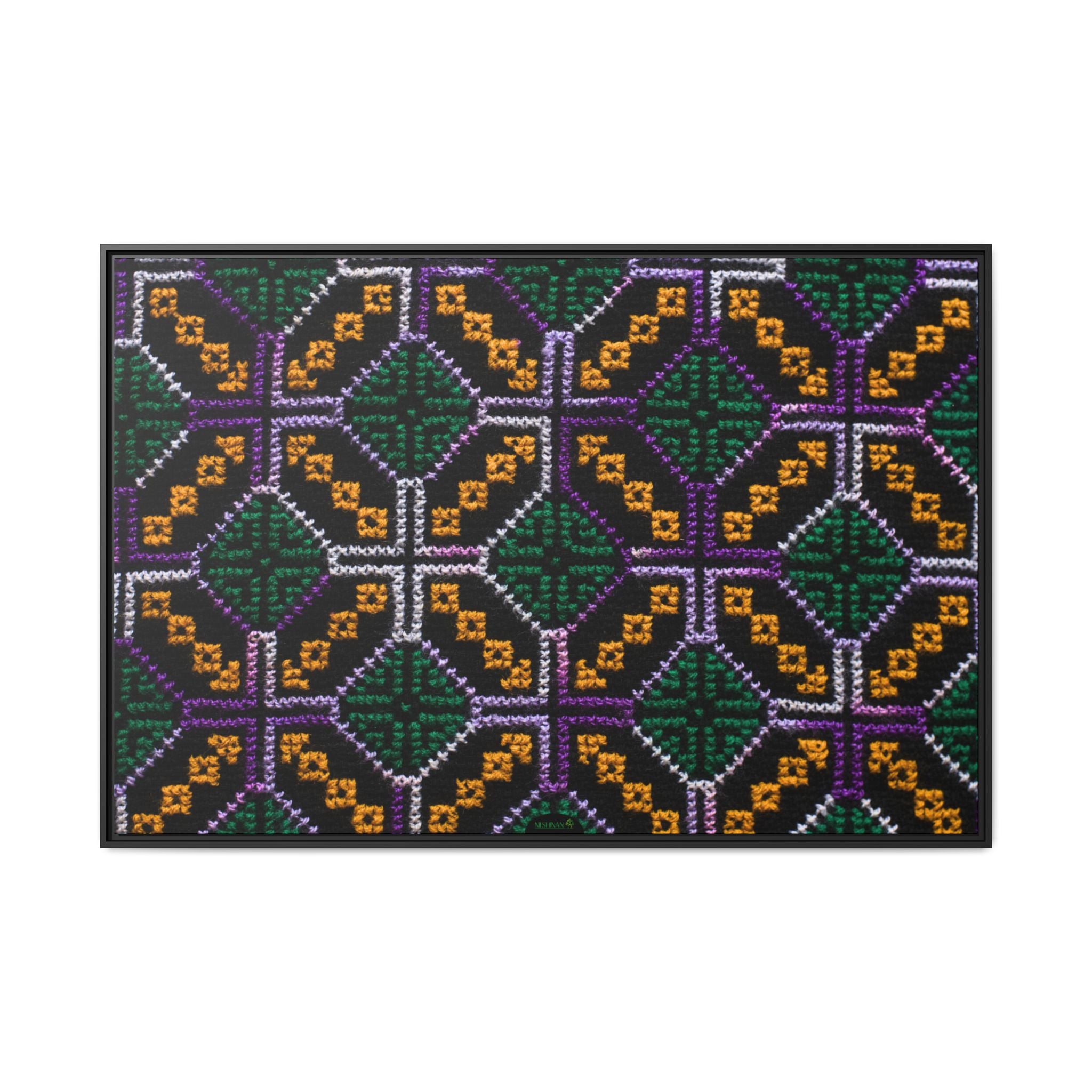 Canvas Shipibo Art – Petó Kené – Icaro of the forest and sky