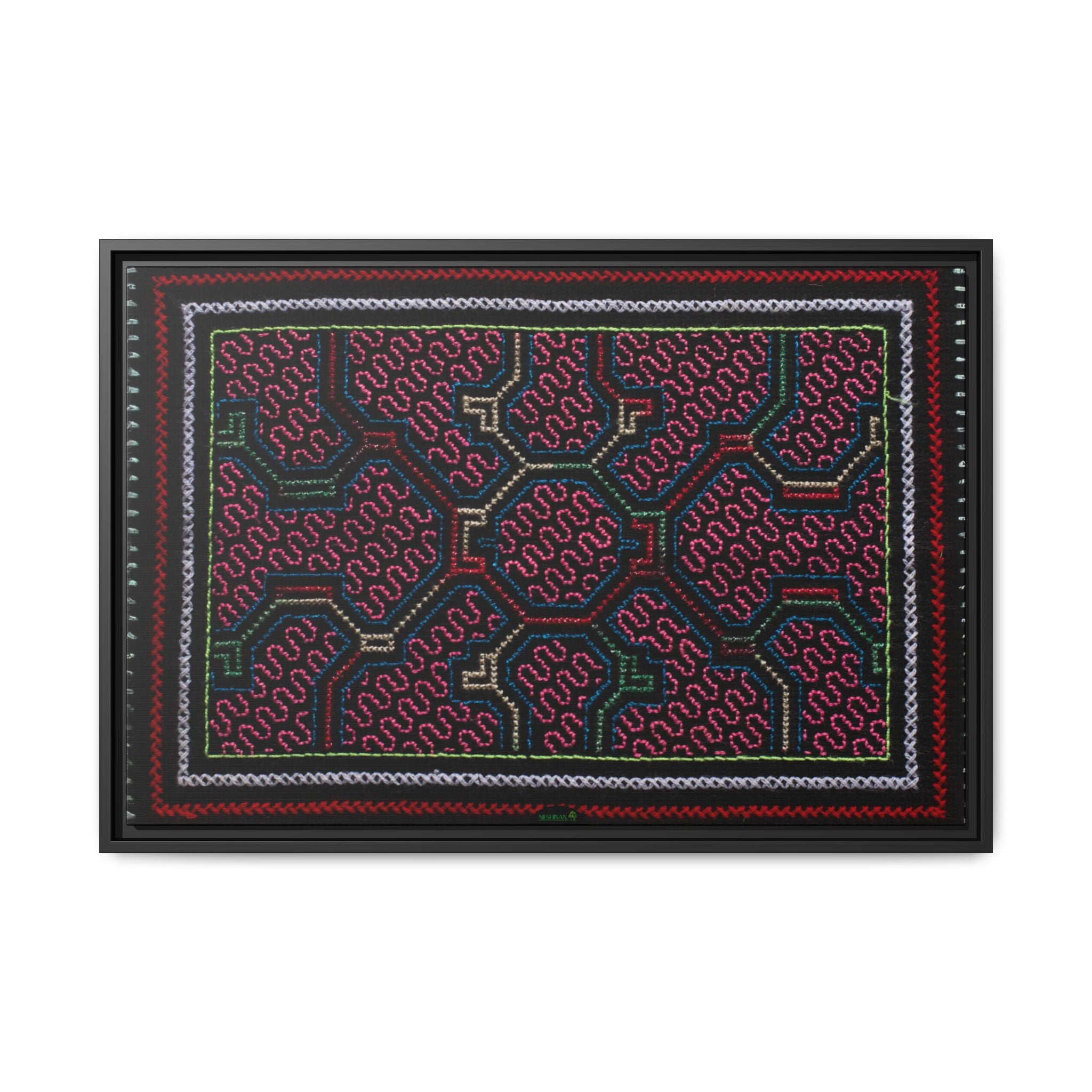 Canvas Shipibo Art – Metax Kené – Icaro of the medicine trees