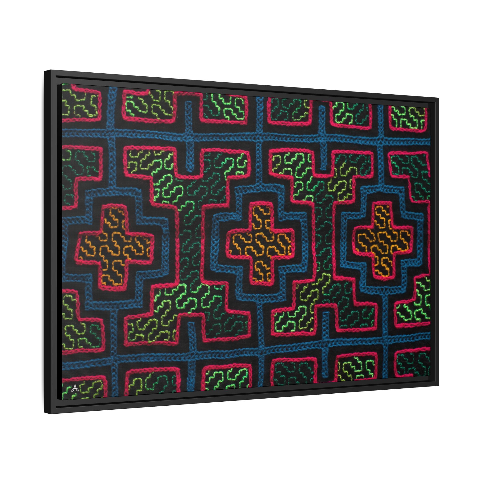Canvas Shipibo Art – Moatian Kené – Icaro of the Amazonian rivers