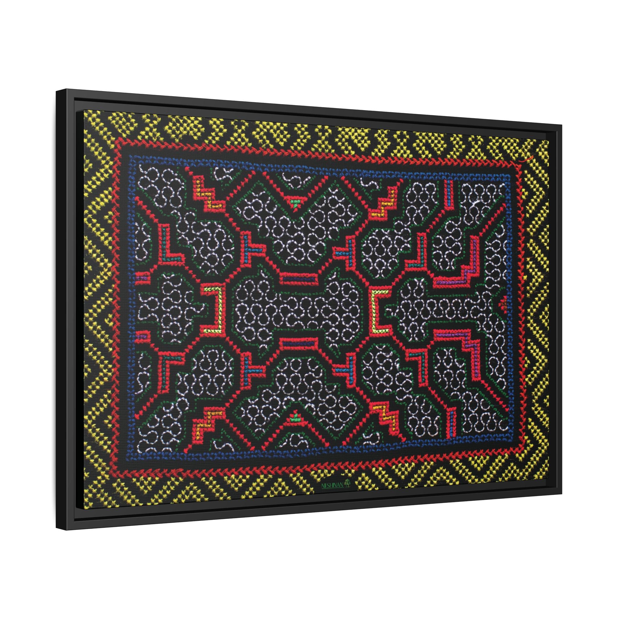 Canvas Shipibo Art – Xao Kené – Icaro of light and gratitude
