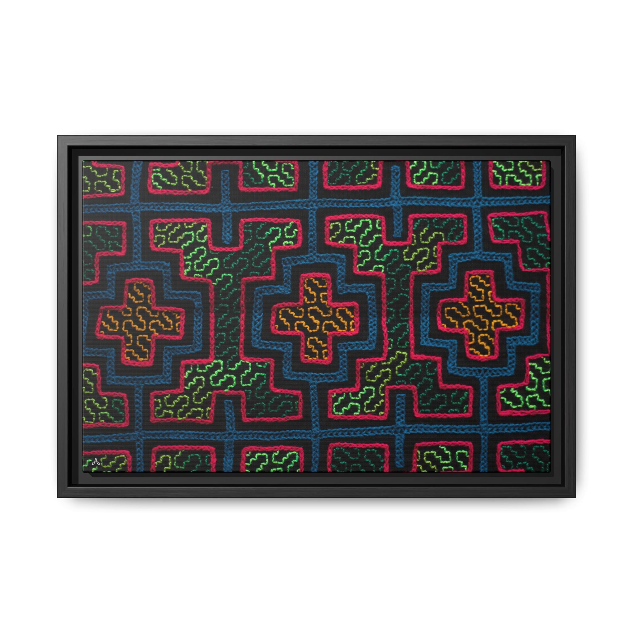 Canvas Shipibo Art – Moatian Kené – Icaro of the Amazonian rivers