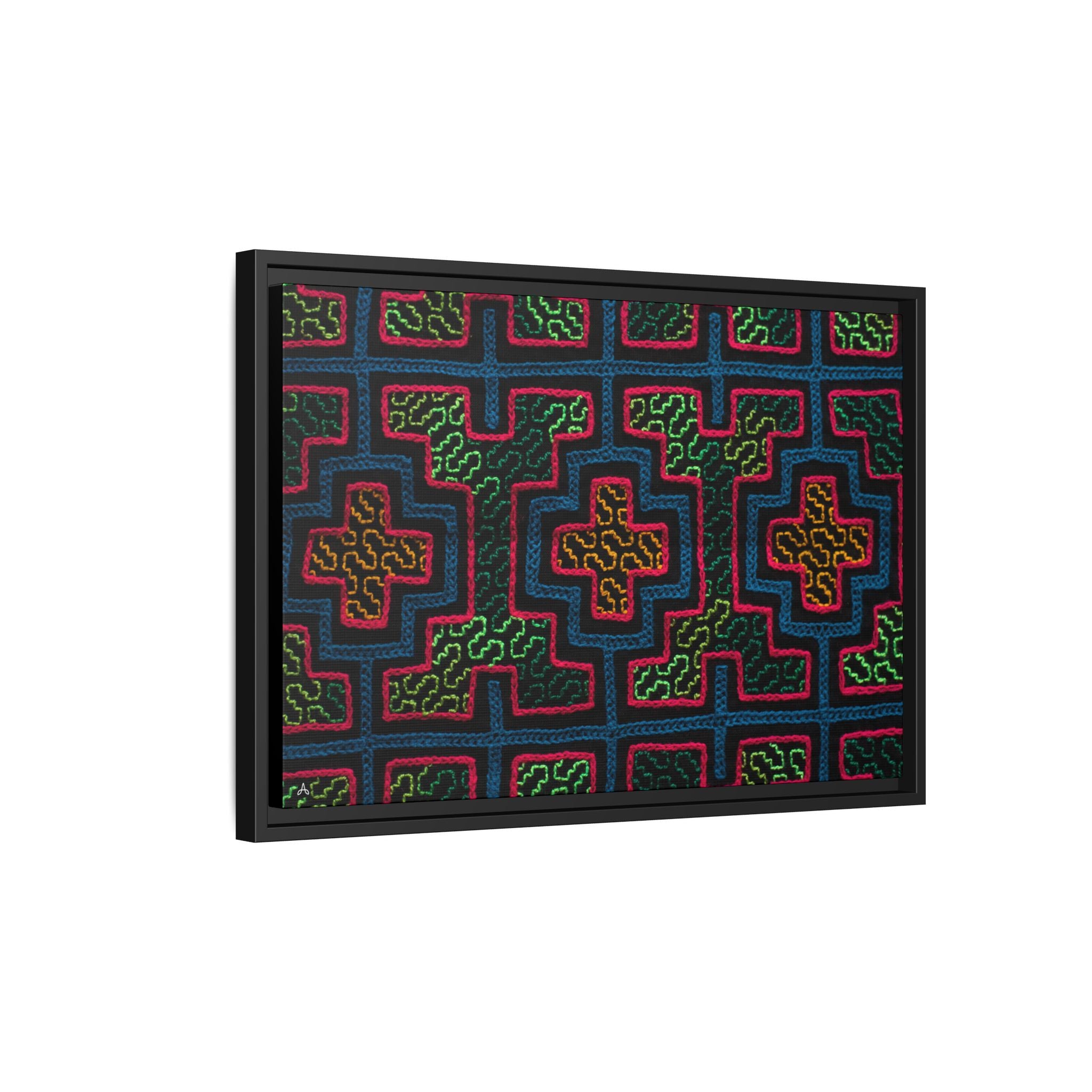 Canvas Shipibo Art – Moatian Kené – Icaro of the Amazonian rivers