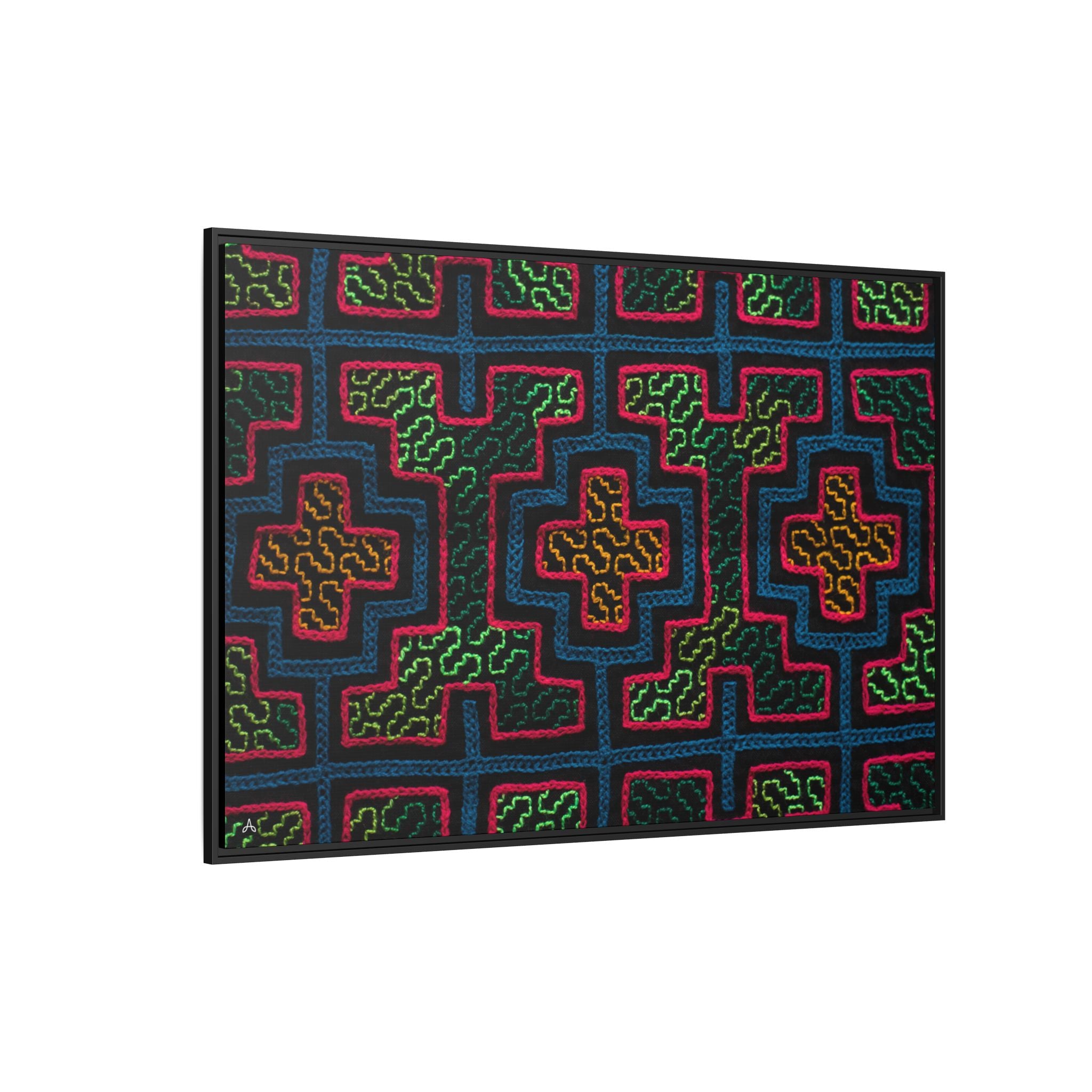 Canvas Shipibo Art – Moatian Kené – Icaro of the Amazonian rivers