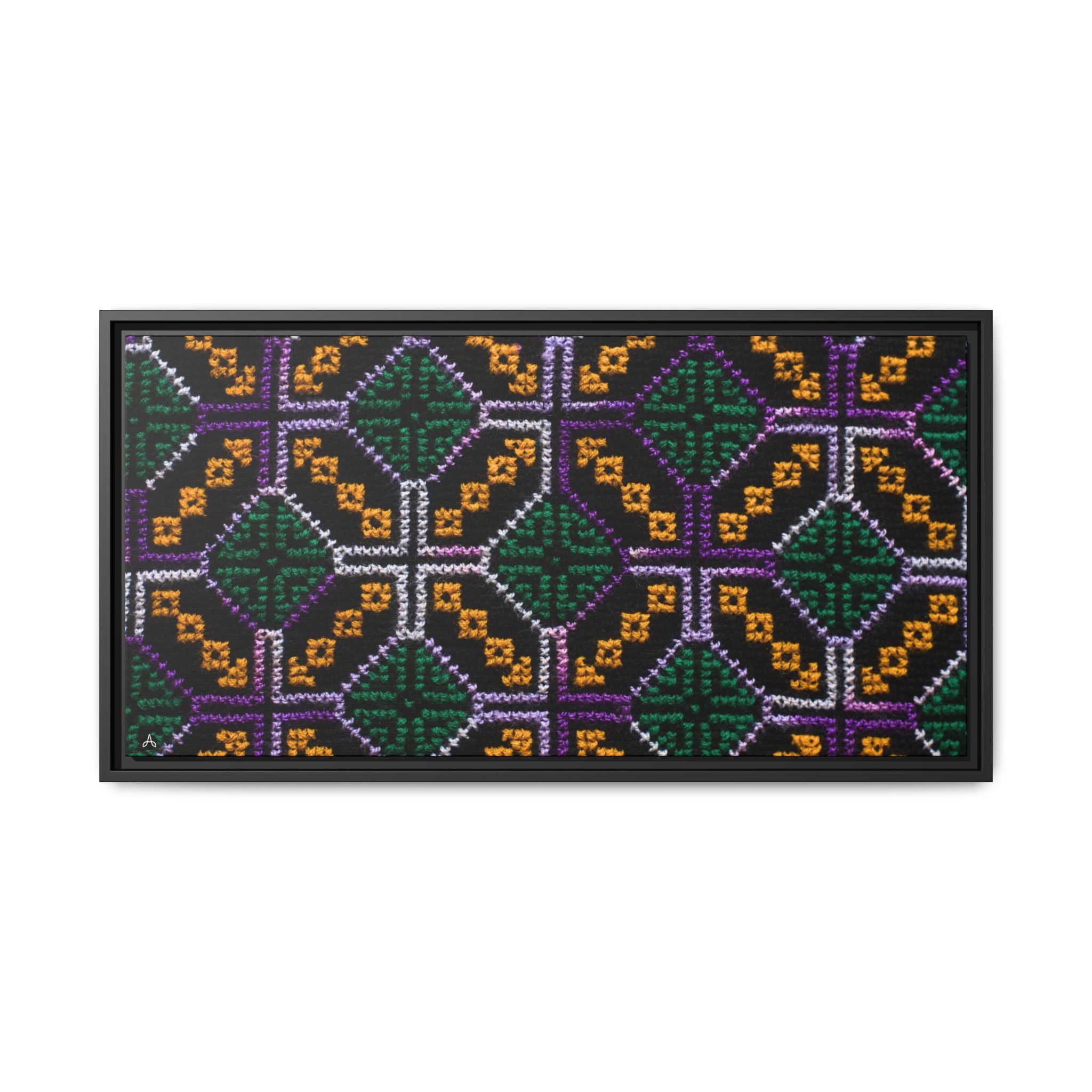 Canvas Shipibo Art – Petó Kené – Icaro of the forest and sky