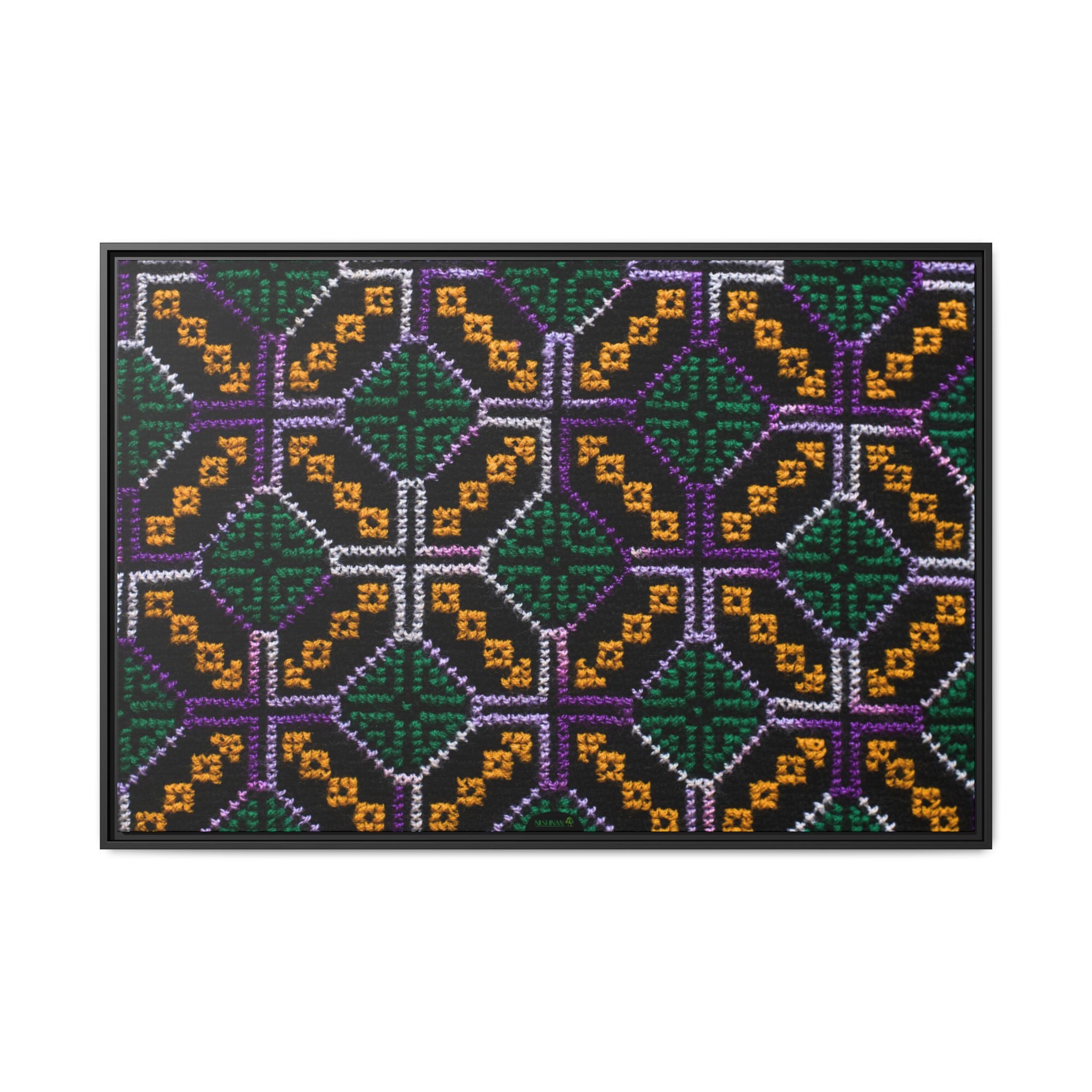 Canvas Shipibo Art – Petó Kené – Icaro of the forest and sky