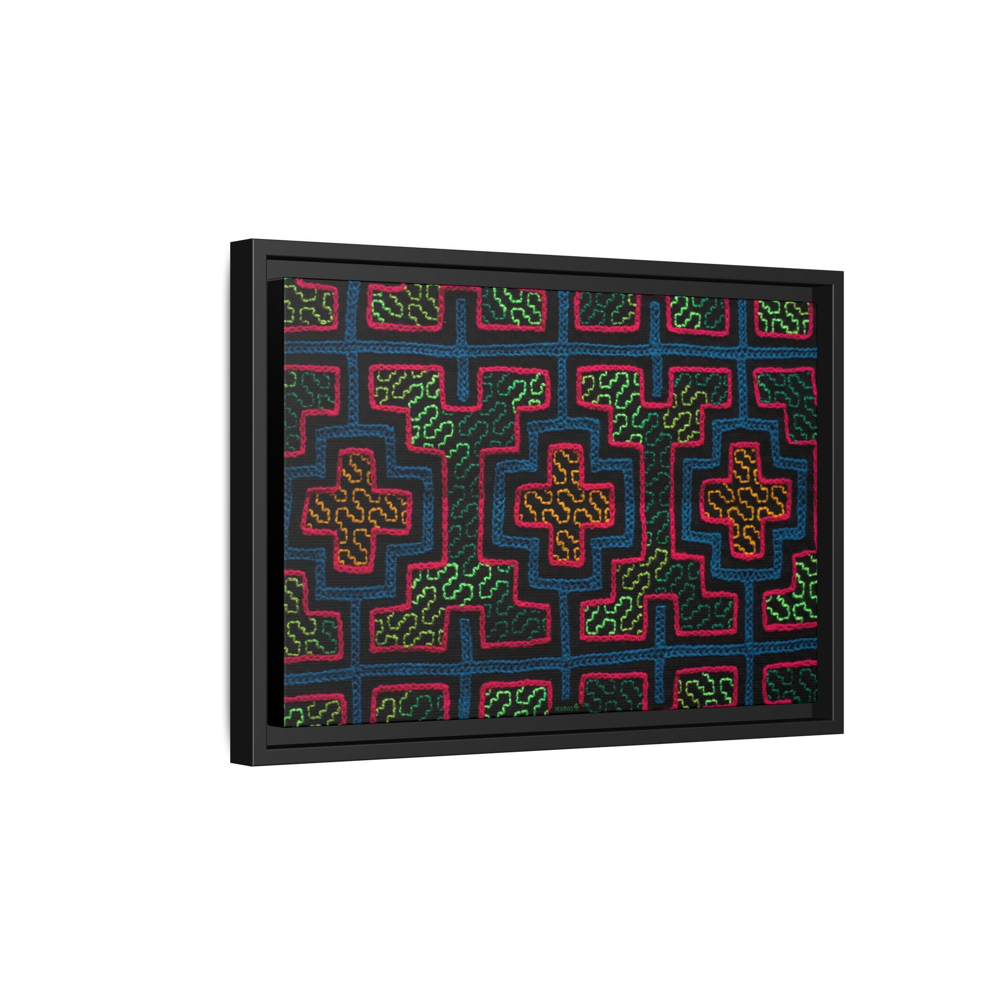 Canvas Shipibo Art – Moatian Kené – Icaro of the Amazonian rivers