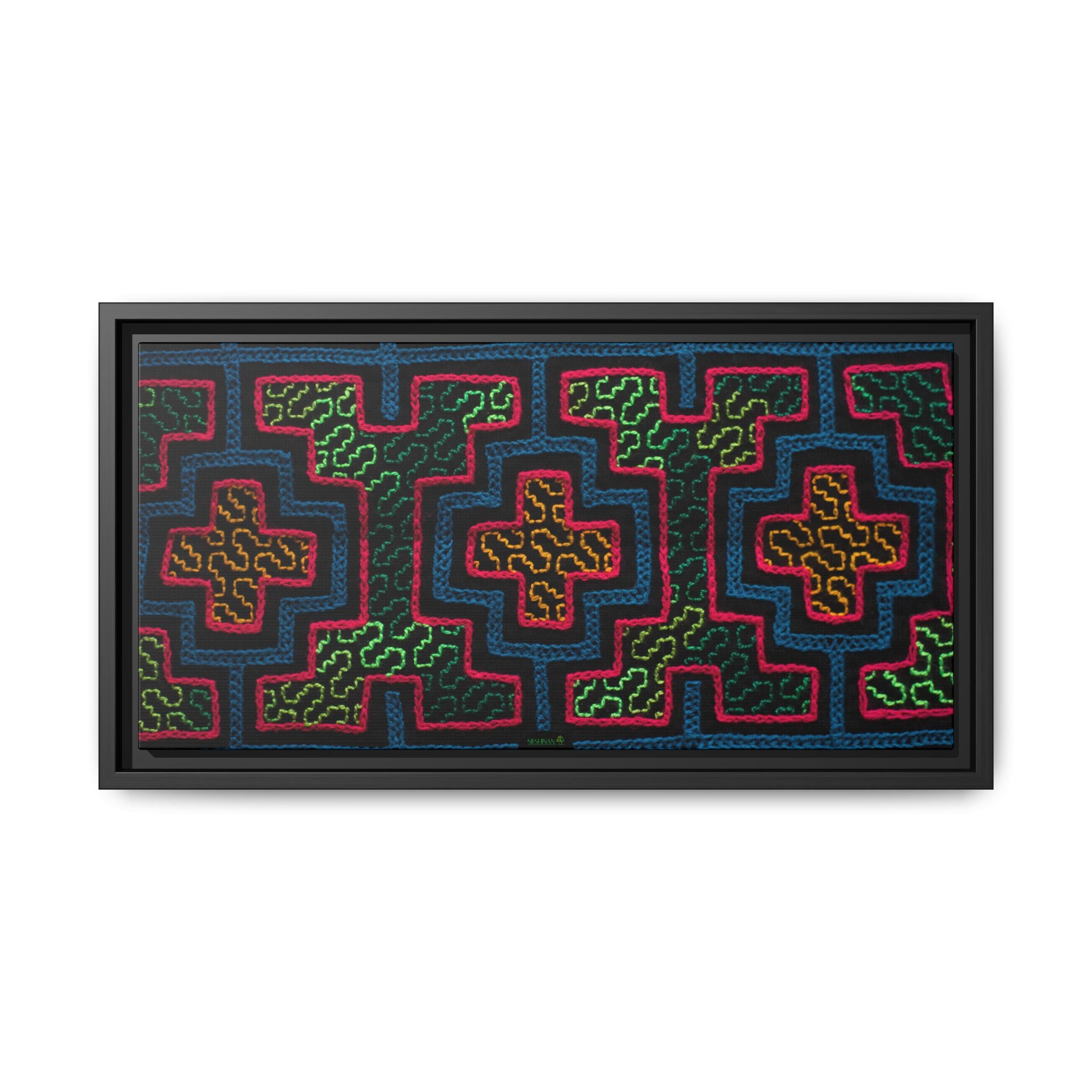 Canvas Shipibo Art – Moatian Kené – Icaro of the Amazonian rivers